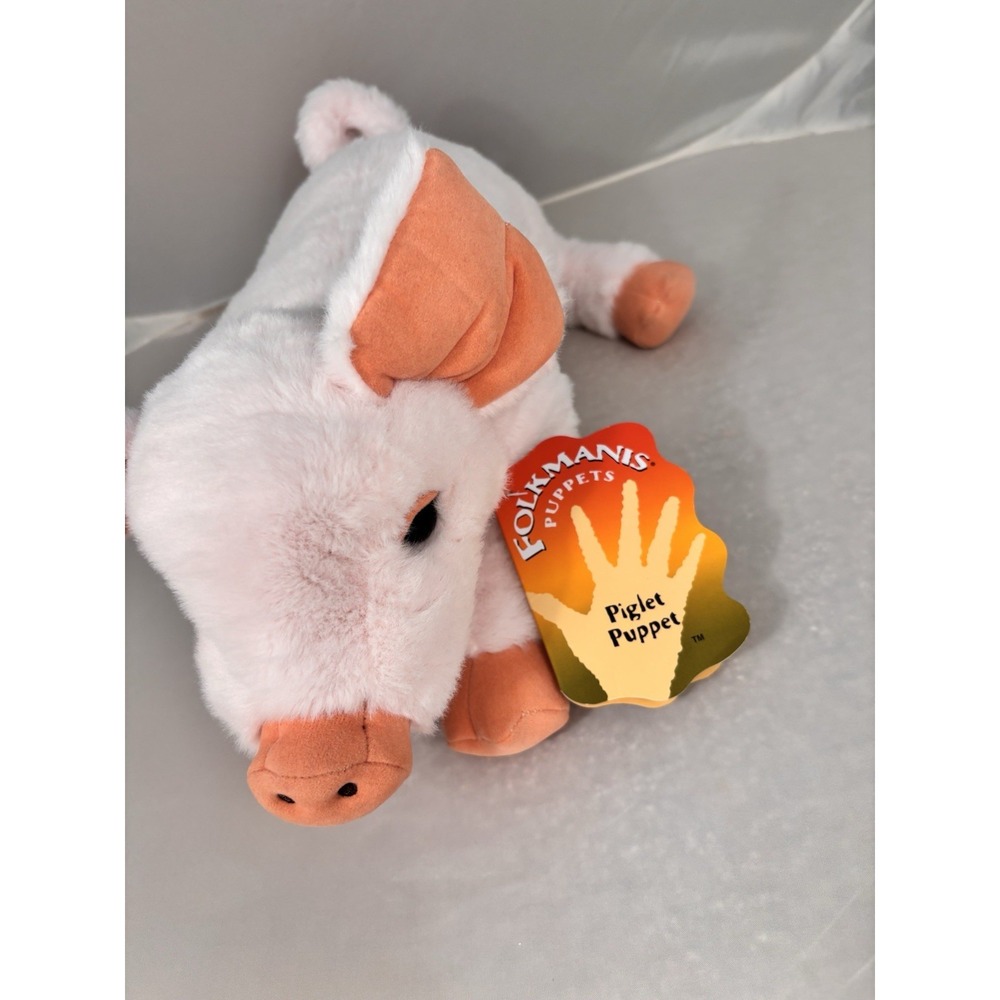Folkmanis Piglet Puppet Plush Stuffed Animal w/ Tags, MPN 24FM023 VN - Picture 2 of 10